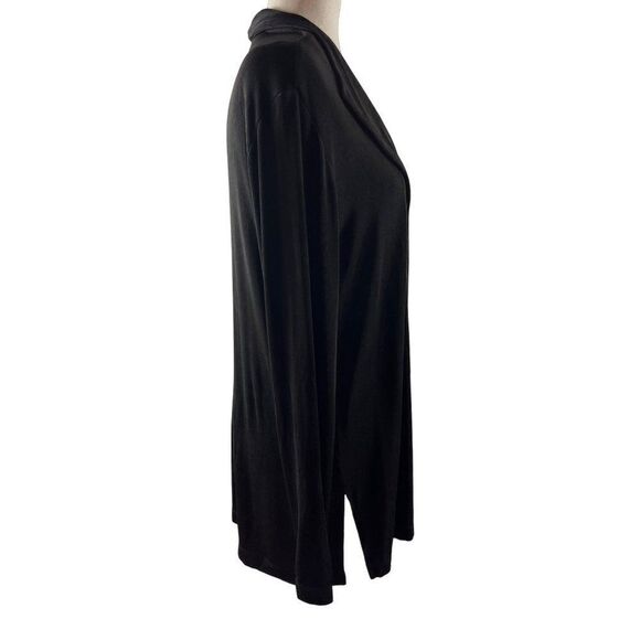 Chico's Travelers Slinky Acetate Open Cardigan Size 2 Large Chocolate Brown USA - Picture 3 of 8